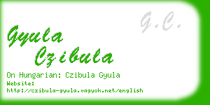 gyula czibula business card